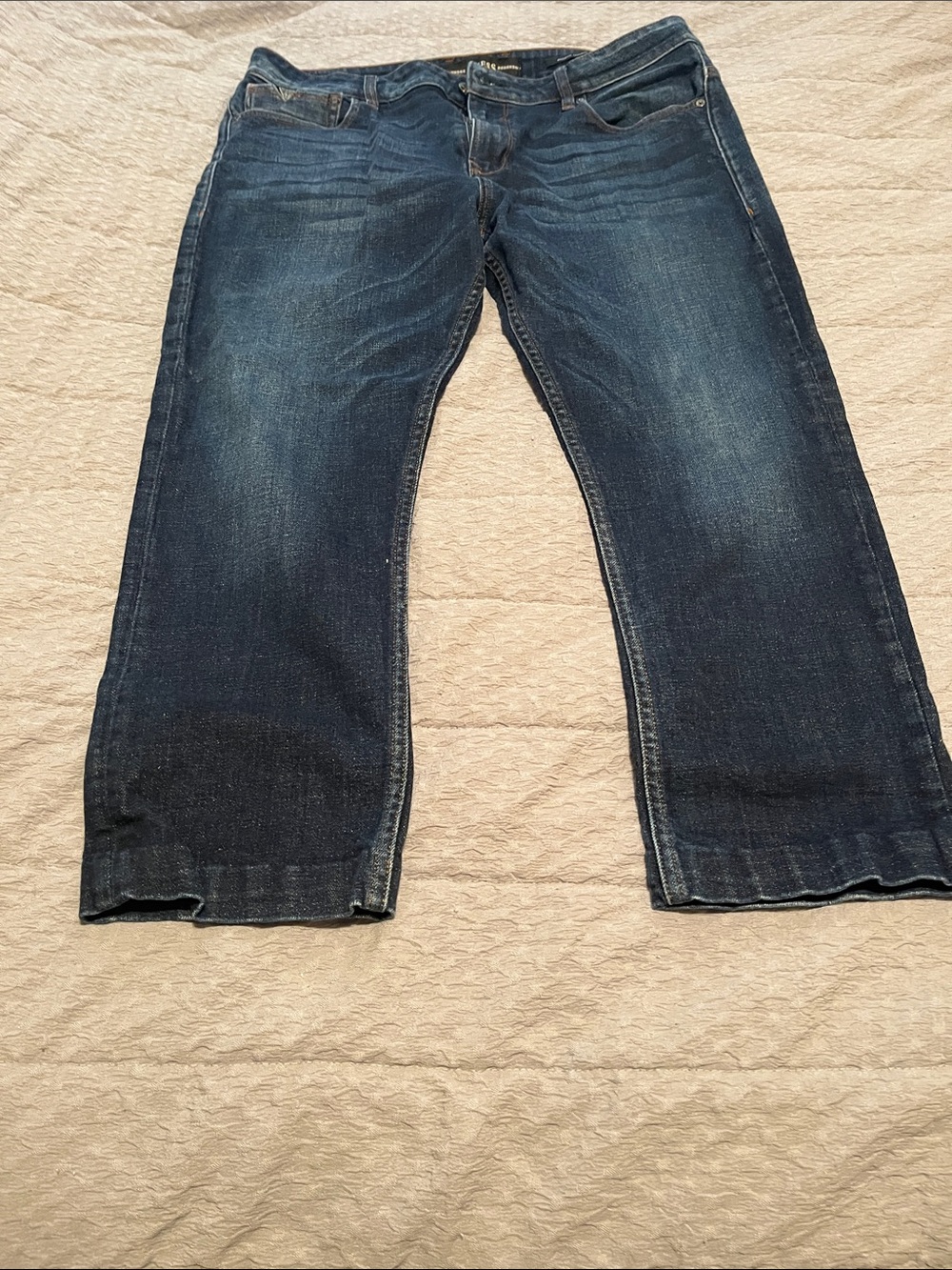 G by Guess Men's Relaxed Dark Blue Jeans